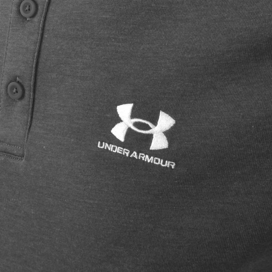 Grey under armour polo discount